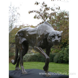 Garden Wide Bronze Leopard  Statue for Sale